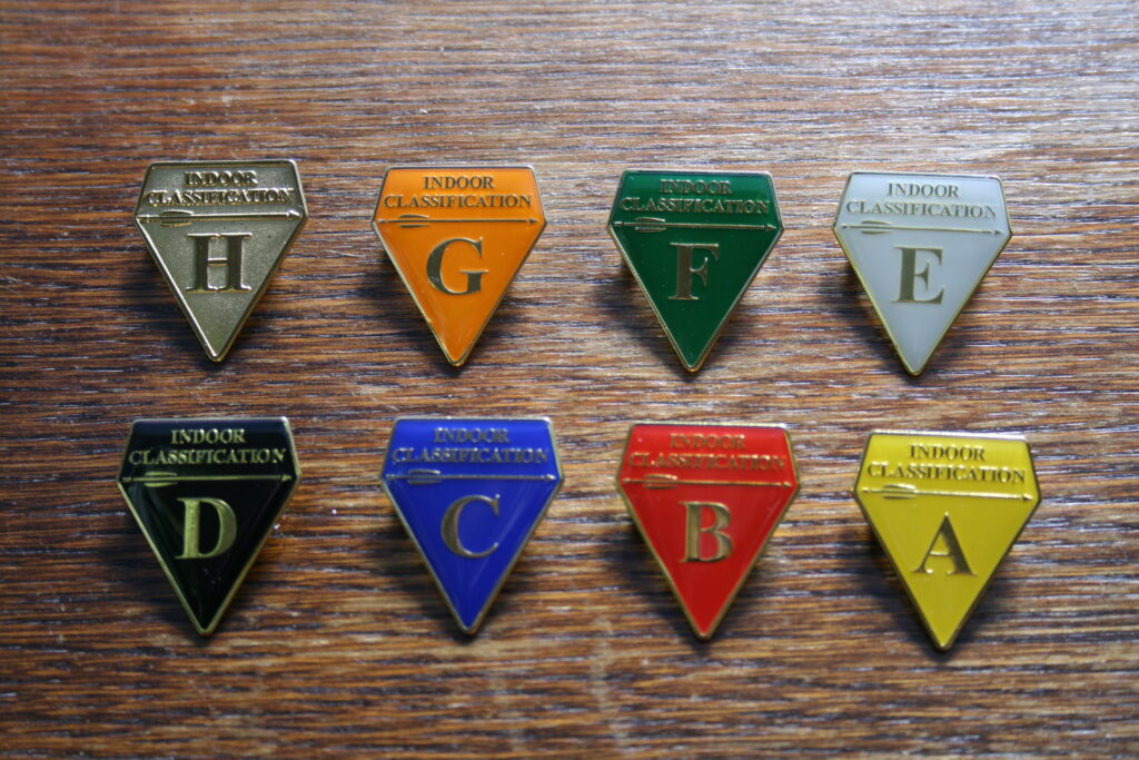 Archery GB indoor classification Badges